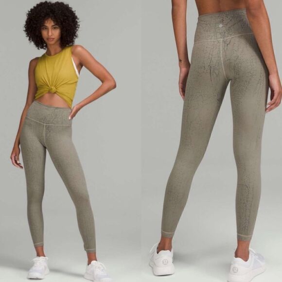 Lululemon Wunder Train High Rise Tight Legging Thread Dye Rover Green - Picture 13 of 13